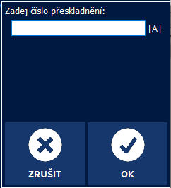 Preskladneni z pozadavku - zadejte cislo