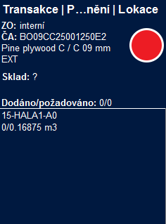 Preskladneni bez pozadavku - pridany artiklu